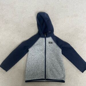 L.L. Bean Blue and Gray Zip-Up Hooded Jacket